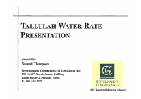 Tallulah Water Rate Presentation